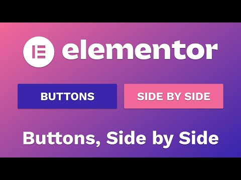 How to put buttons side by side in Elementor