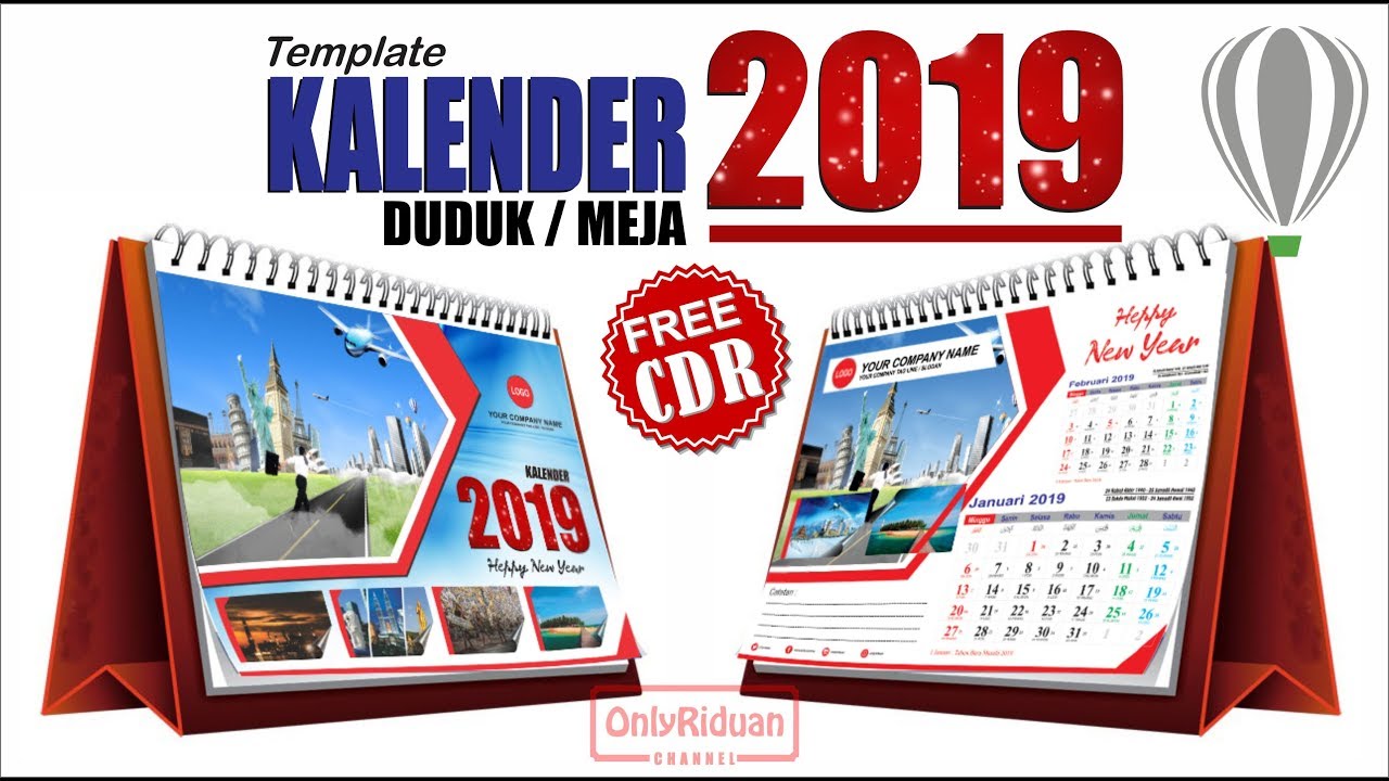 Cara Membuat Desain Kalender Duduk 2019 Di Coreldraw Calender Templates Youtube