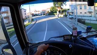 DAF POV TRUCK DRIVING THROUGH the EXQUISITE NARROW STREETS of ITALY