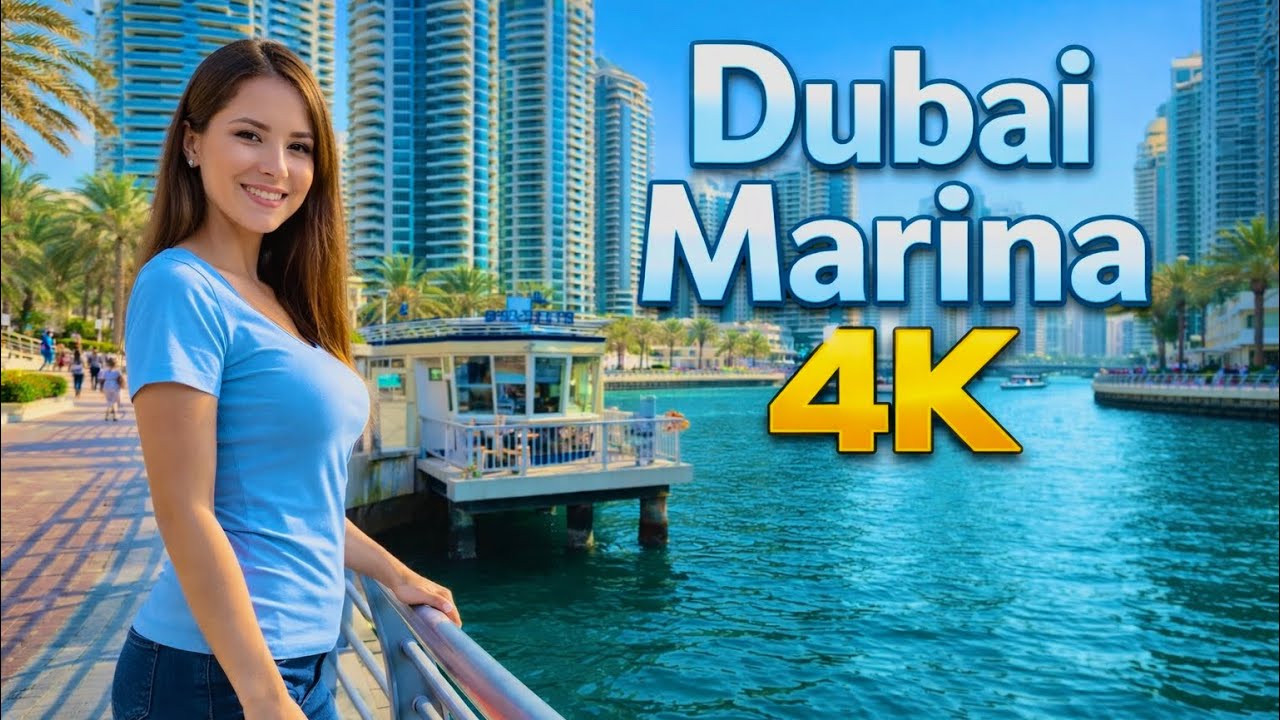 Dubai Marina Walk Tour 4K | Luxury Waterfront Lifestyle | UAE Walking Tour