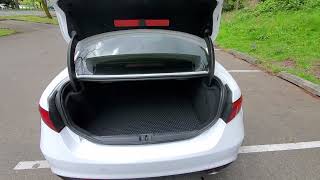 2018 Alfa Romeo Giulia Ti Q4 Lusso trunk space (and Harmon Kardon woofer)