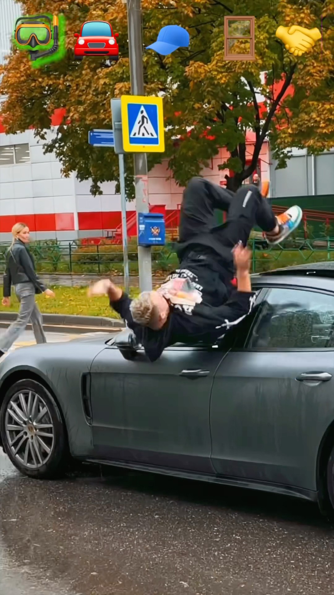 Parkour Pranks with Emojis 3??#kiryakolesnikov #prank #funny #comedy #stunt #parkour #flip
