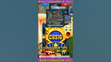 BGMI CONQUEROR IN 7 DAYS 🤯 Secret Tips To Reach Conqueror In Bgmi/Pubg #shorts #gaming