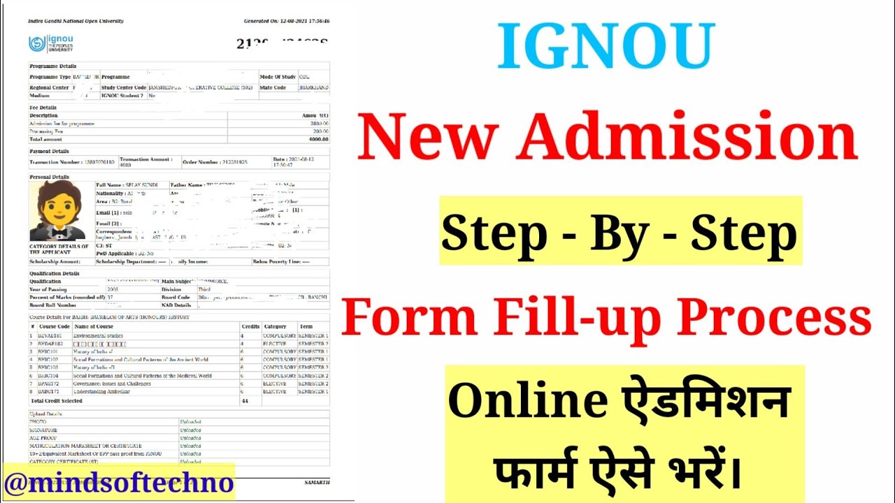 IGNOU Admission Step By Step Process To Apply In Bachelor's Or Master's ...