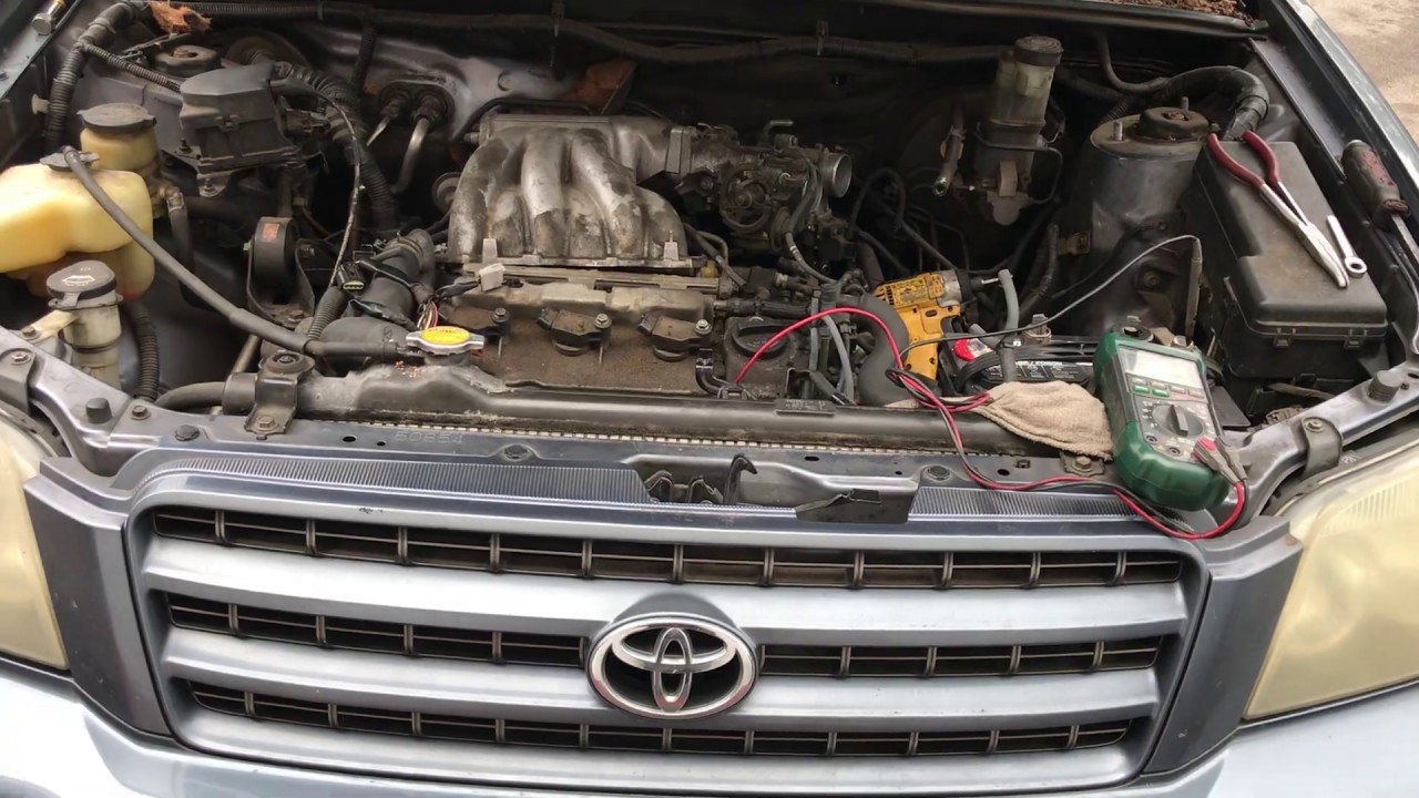 2002 Toyota Highlander knock sensor location - YouTube