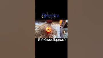 Forging descaling machine working performance for high strngth nuts before forging press