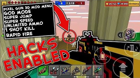 *OMFG*New Pixel Gun 3d Mod Menu Ultimate Ammo God Mode Rapid Fire Aimbot And More!! No Root 15.9.1!