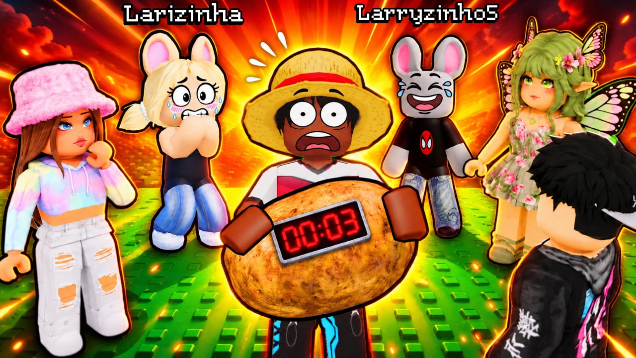 🥔BATATA QUENTE NO ROBLOX COM O LARRYZINHO e LARIZINHA!