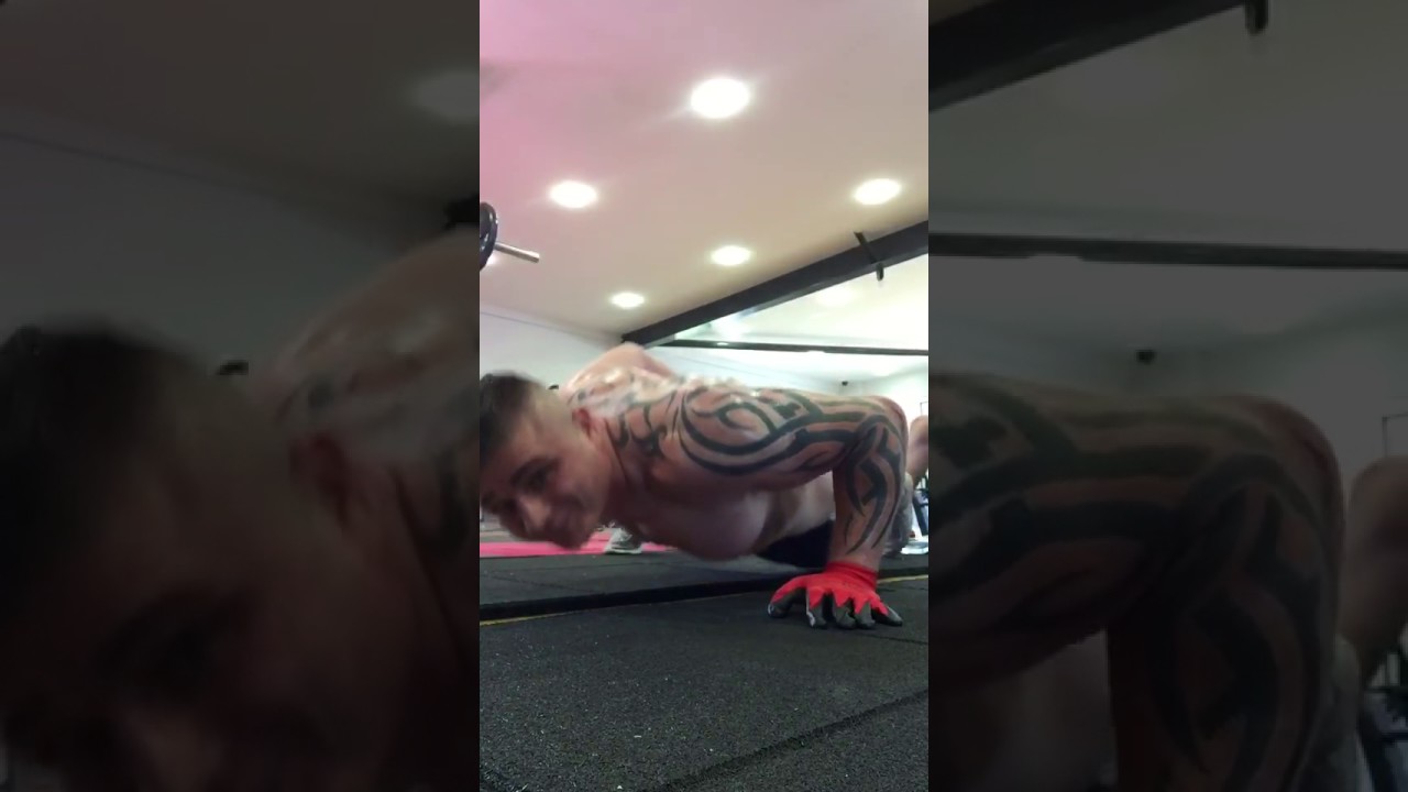 Amputee learning 1 arm press up with my new 