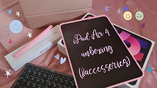 🍎 Unboxing iPad Air 4 (rosegold), Apple Pencil 2nd Generation + Accessories 📦💕✨ | Indonesia 🇲🇨