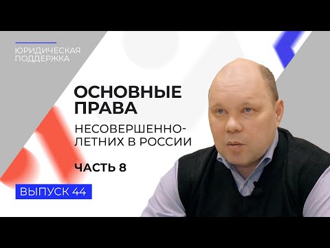 Юридическая поддержка. Выпуск 44. Основные права несовершеннолетних в России (часть 8)