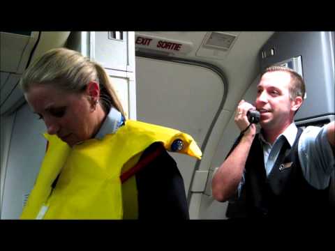 Part 1: Hilarious Westjet flight attendant before takeoff with Tommy