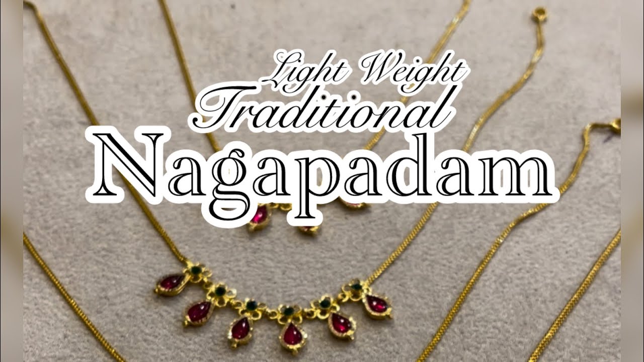 Light Weight Traditional Nagapadam Necklace YouTube