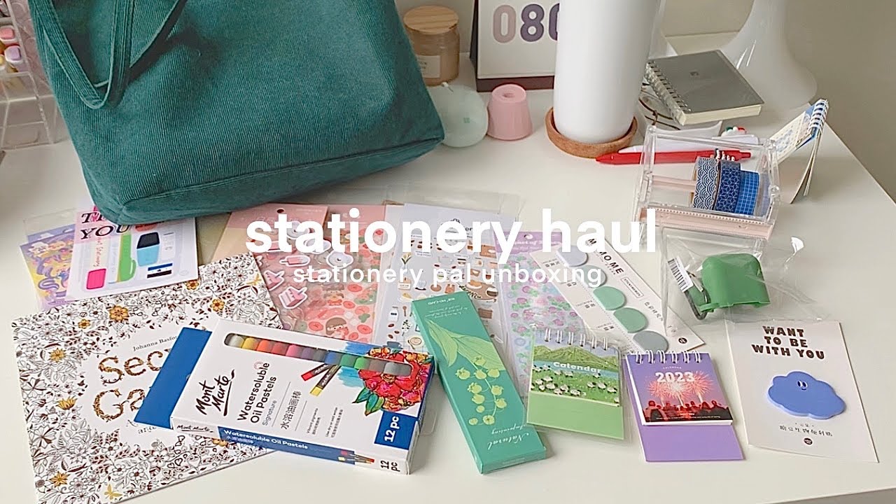 💌huge stationery haul unboxing new stationery from stationery pal