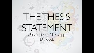 Dr. Klodt: The Thesis Statement