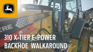 310 X-Tier E-Power Backhoe Walkaround | John Deere Construction