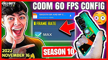 How to unlock 60 Fps & Max Graphics Codm Global / Garena Best 60 Fps Config For Cod mobile Season 10