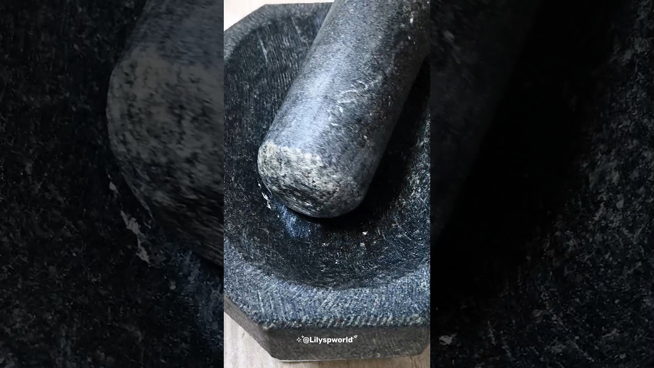 Cleaning 🧹🧼 of mortar pestle satisfied cleaning asmr 