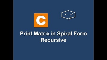 print matrix in spiral form recursive in c