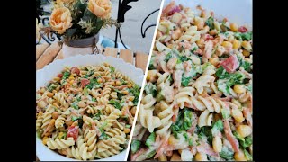 سلطة المعكرونه بالتونه - Tuna pasta salad