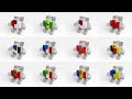Cute LEGO brick micro cube type robots 3D animation