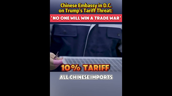 Chinese Embassy in D.C. on Trump's tariff threat: 'No one will win a trade war'#fyp #fypシ #china
