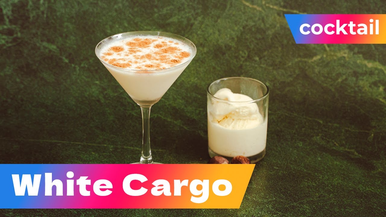 White Cargo Cocktail Recipe | Gin, Ice Cream & White Wine Dessert Drink