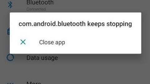 com.android.bluetooth keeps stopping
