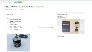 E6B2 Omron Encoder With Fx3Sa-20Mr