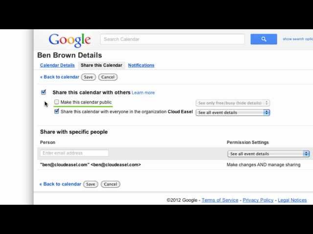 Share Google Calendars - YouTube