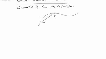 Introduction to Kinematics of Particles