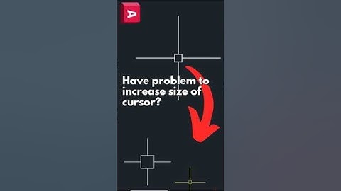 Have problem to increase size of cursor?           #AutoCAD #CAD #AutoCADtricks