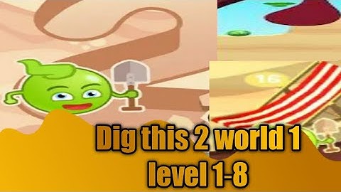 dig this 2 world 1 level 1-8 walkthrough Solution gameplay