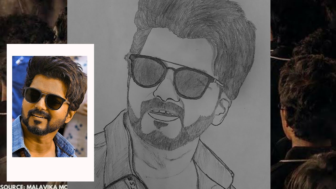 Vijay  Pencil Drawing  Master   YouTube