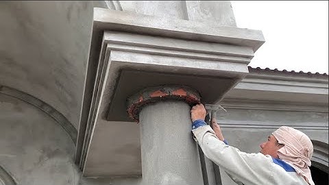 How To Make Creative Concrete Columns - Using Sand And Cement - Round Plastic Pipes
