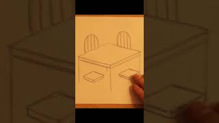3D Table & Chairs #shorts