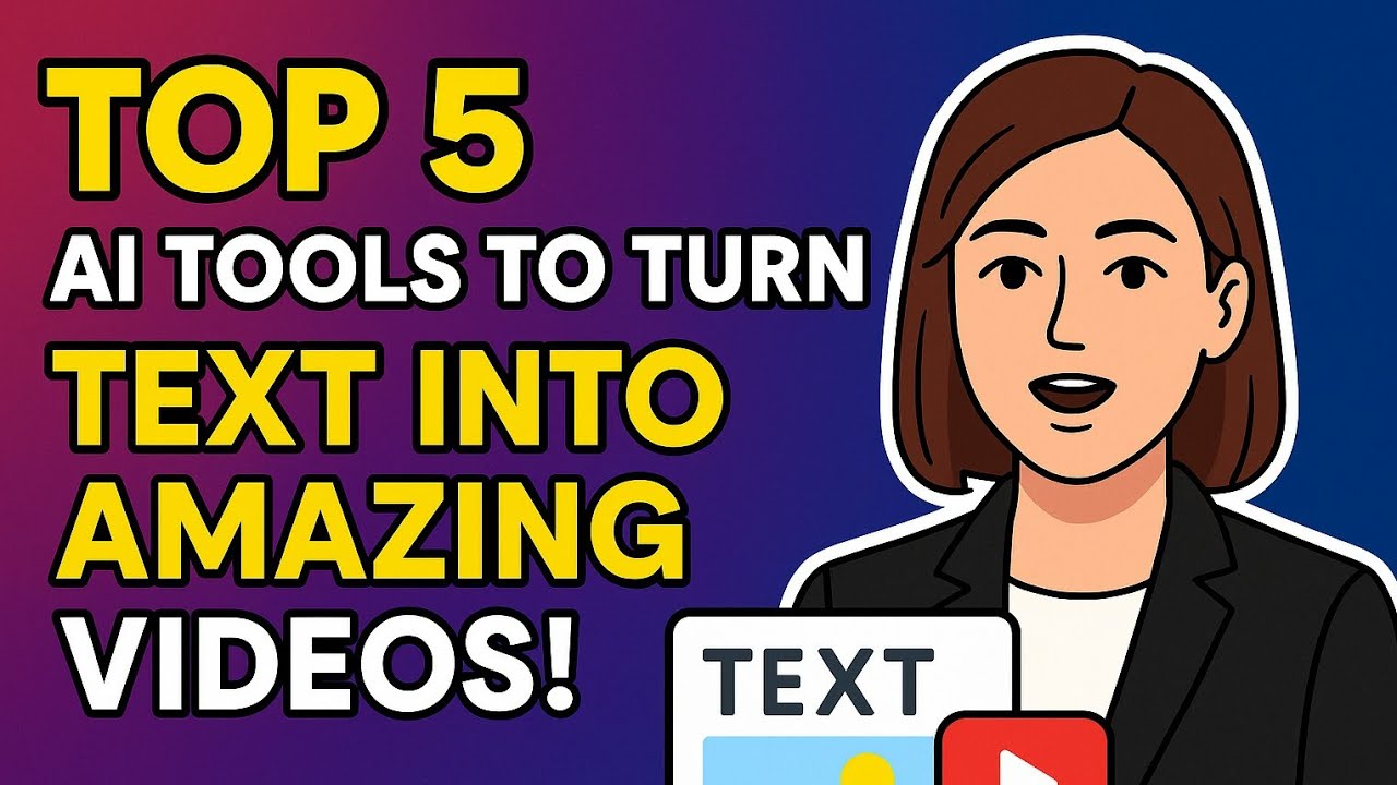 Top 5 AI Tools to Turn Text into Amazing Videos! (No Editing Skills ...