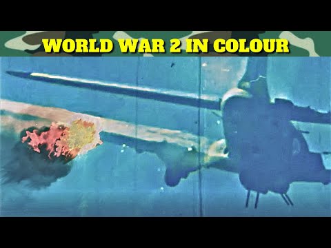 Incredible Combat Color Film : Luftwaffe Gun Camera footage over Germany