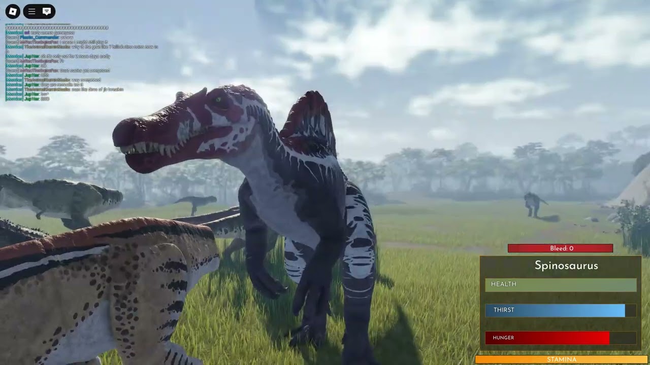 Roblox Fallen ashes [spinosaurus gameplay]