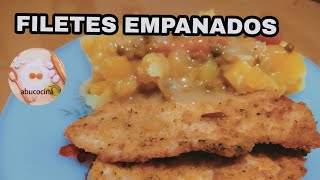 Cómo hacer filetes empanados o empanizados + patatas + salsa secreta (abucocina)
