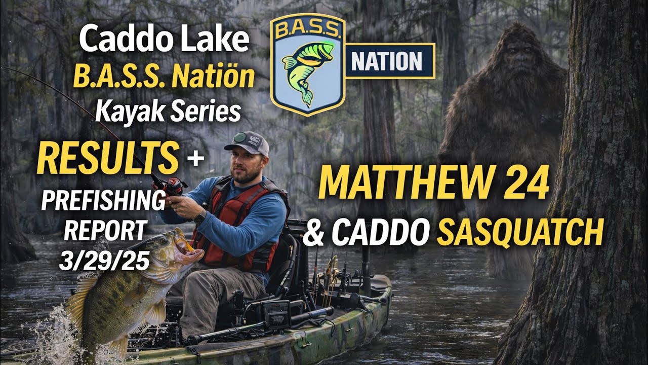 Caddo Lake B.A.S.S. Nation Kayak Series RESULTS +Fishing Report (3/29/25) | Matthew 24 Sasquatch