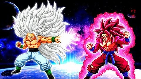 Goku SSJ Infinity Ultra Instinct OP VS Xeno Goku V3 OP (all form) in Mugen