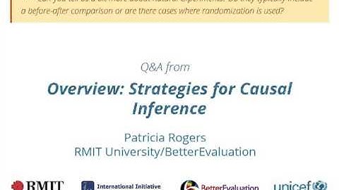 Strategies for Causal Inference - Natural experiments