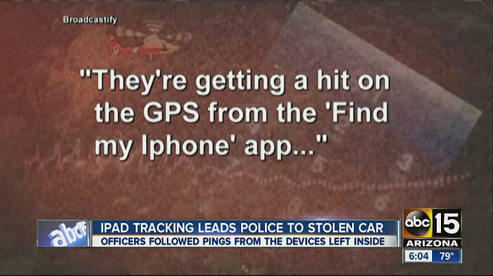 iPad tracking device leads police to stolen vehicle
