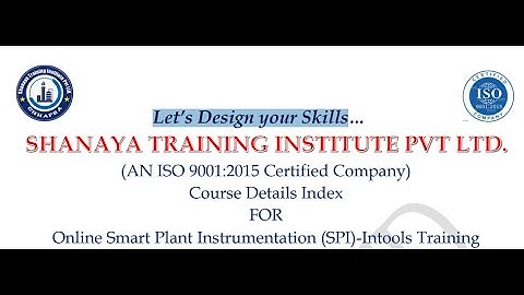 Smart Plant Instrumentation (SPI) - Intools Training Course Introduction #instrumentation #design