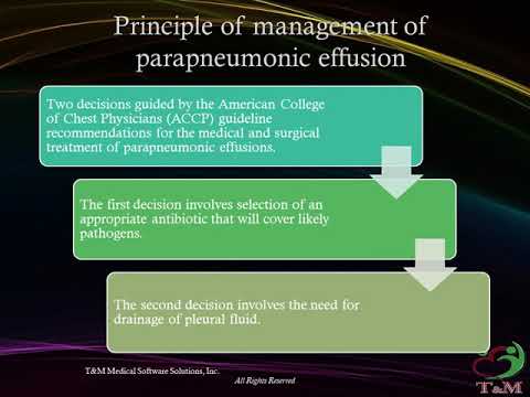 Video: Parapneumonic Effusion: Typer, Symptomer, årsaker Og Behandlinger