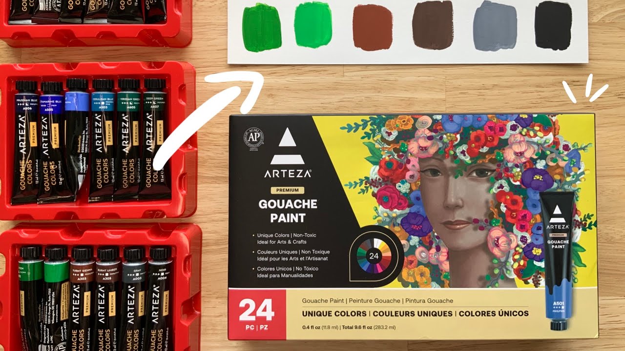 Arteza Gouache Paint and Tool Set Review - Doodlewash®