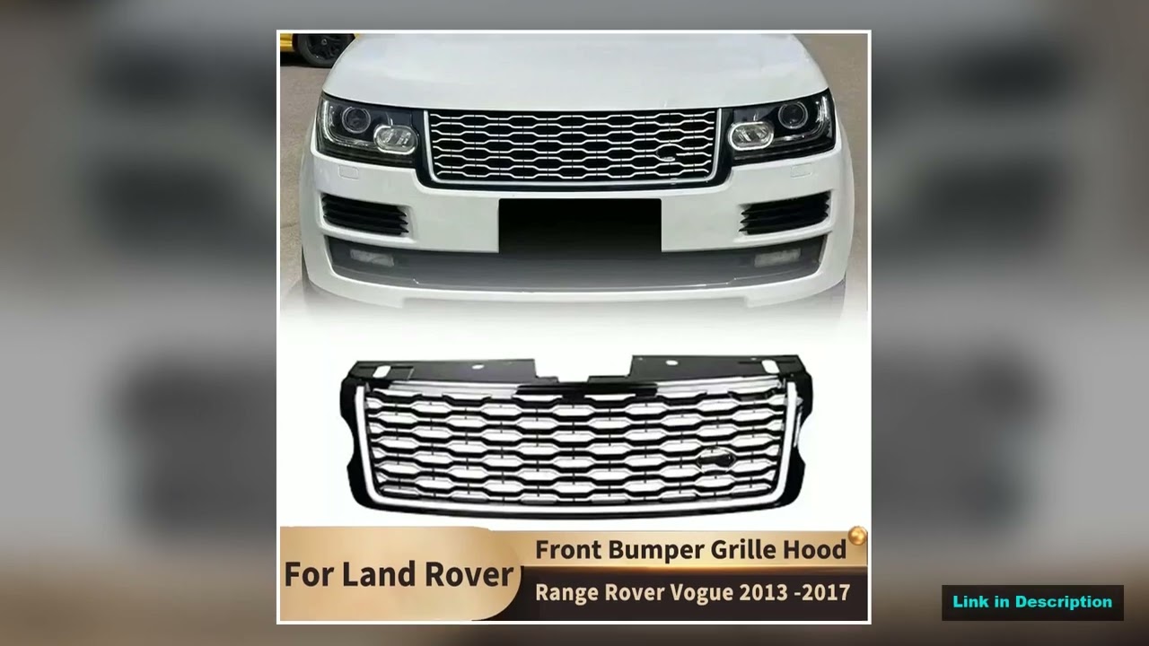 Front Bumper Grille Hood Tuning for Land Rover Range Rover Vogue 2013 2017 Upgrade To 2018