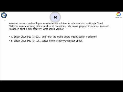 Q3.You want to select and configure a cost-effective solution for relational data on Google Cloud Pl