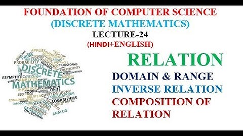 RELATION -INTRODUCTION (DOMAIN,RANGE,INVERSE RELATION)